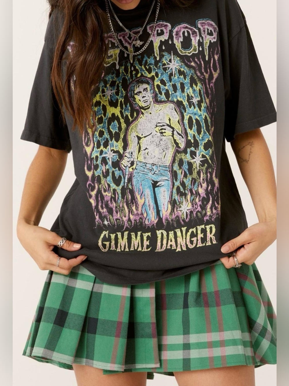 LIKE NEW DAYDREAMER IGGY POP GIMME DANGER, VINTAGE BLK, LARGE